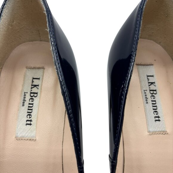 LK Bennett London Patent Leather Pumps Heels EU 37 US 6.5/7 - Picture 11 of 12